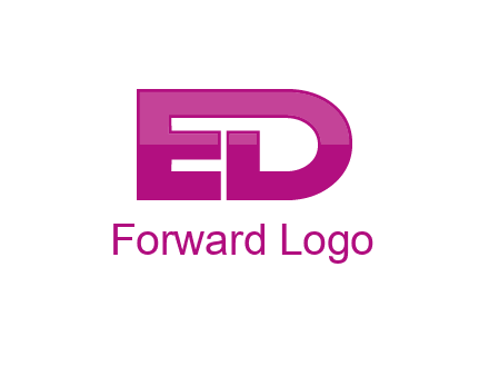 letter E and letter D together
