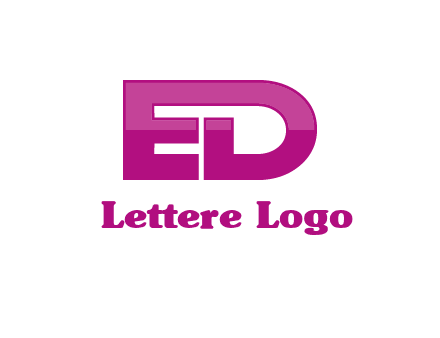 letter E and letter D together