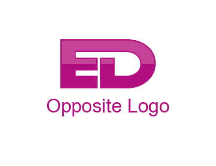 letter E and letter D together