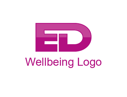 letter E and letter D together