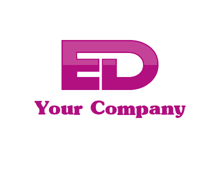 letter E and letter D together