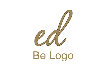 cursive writing letter ED