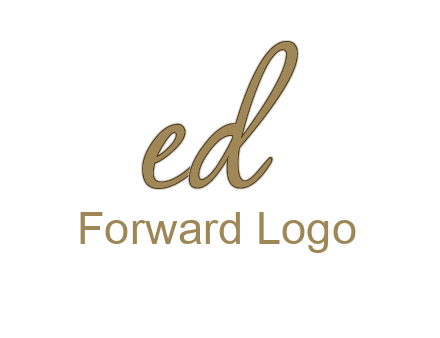 cursive writing letter ED