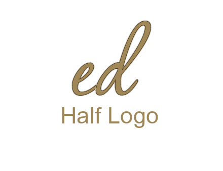 cursive writing letter ED