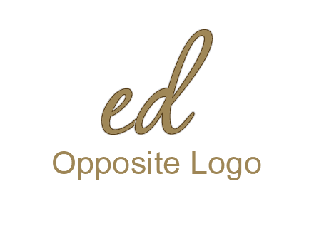 cursive writing letter ED