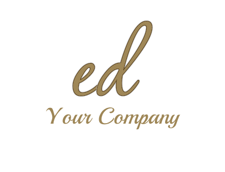 cursive writing letter ED