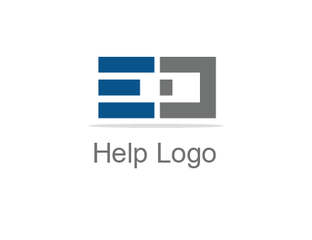 abstract blocky letter ED