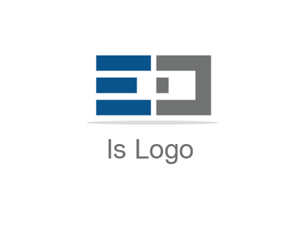 abstract blocky letter ED