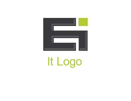 letter E forming letter I