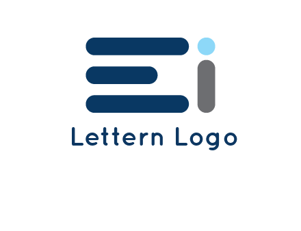 abstract letter E and letter I