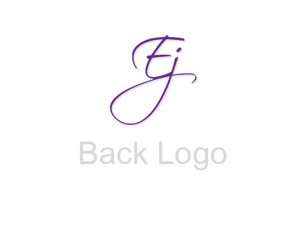 letter EJ in cursive writing