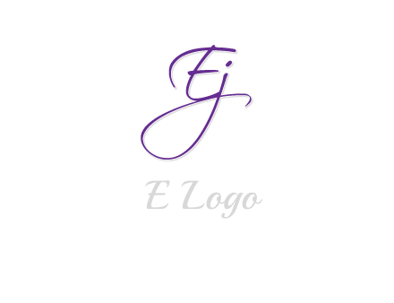 letter EJ in cursive writing