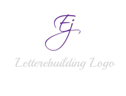 letter EJ in cursive writing
