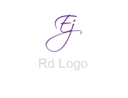 letter EJ in cursive writing