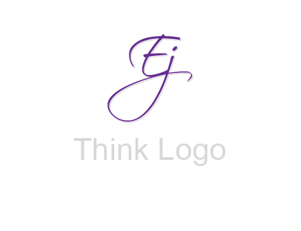 letter EJ in cursive writing