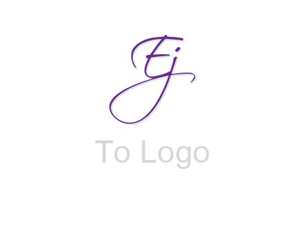 letter EJ in cursive writing