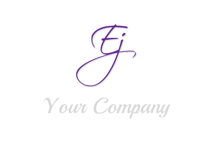 letter EJ in cursive writing