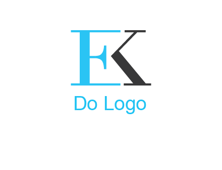 letter E forming letter K