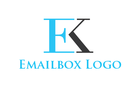 letter E forming letter K