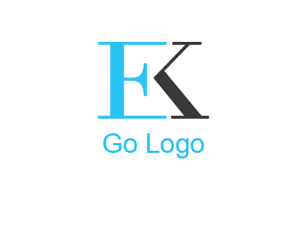 letter E forming letter K