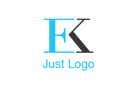letter E forming letter K