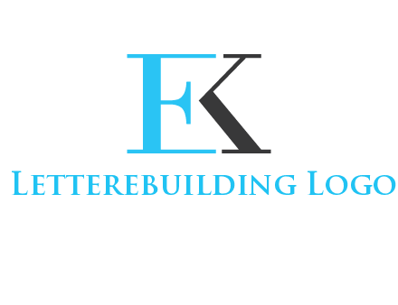 letter E forming letter K