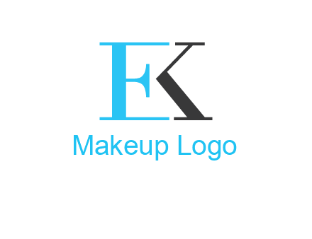letter E forming letter K