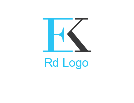 letter E forming letter K