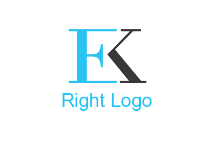 letter E forming letter K