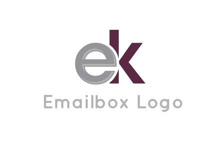 letter E overlapping letter K