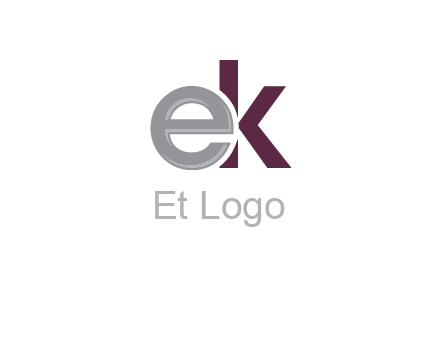 letter E overlapping letter K