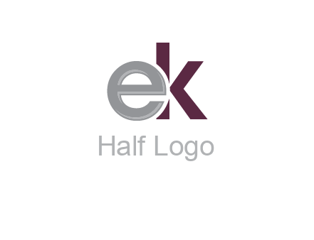 letter E overlapping letter K