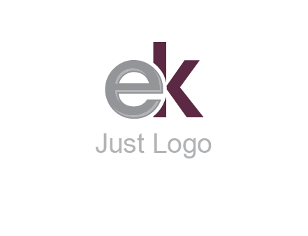 letter E overlapping letter K