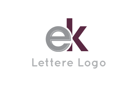 letter E overlapping letter K