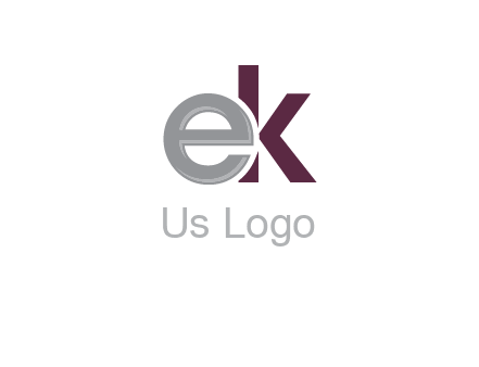 letter E overlapping letter K
