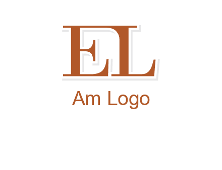 letter EL joined together