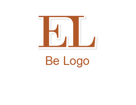 letter EL joined together