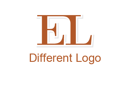 letter EL joined together