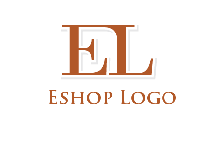 letter EL joined together