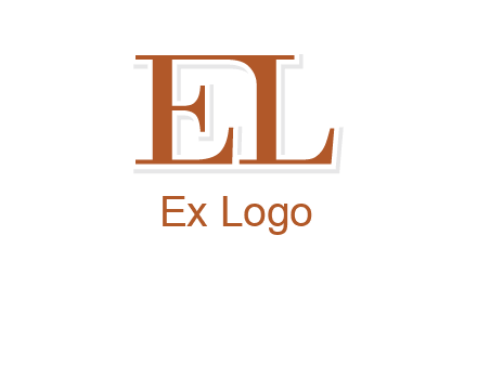 letter EL joined together