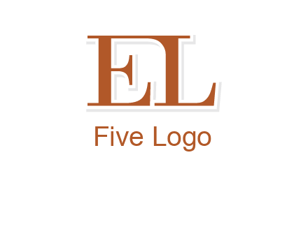 letter EL joined together