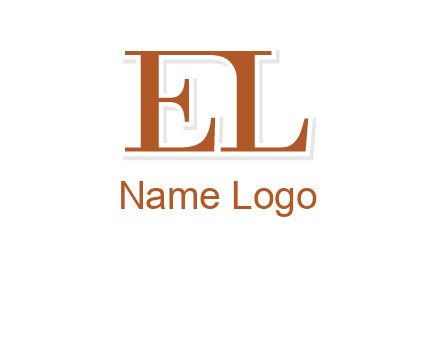 letter EL joined together