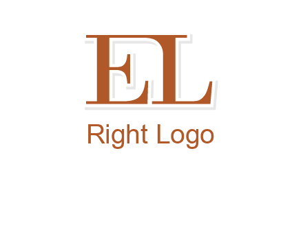 letter EL joined together