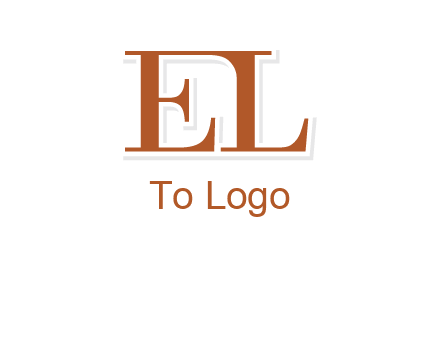 letter EL joined together