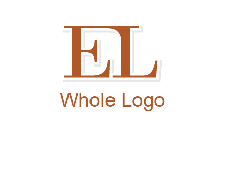 letter EL joined together
