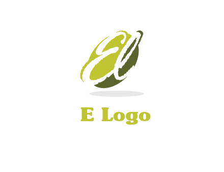 Letters EL are in oval shape logo