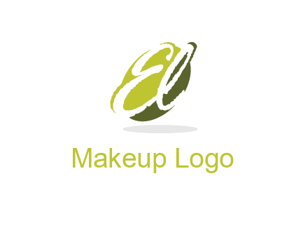 Letters EL are in oval shape logo