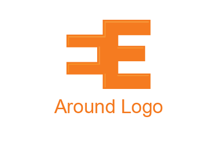 negative spacing letter E from letter E