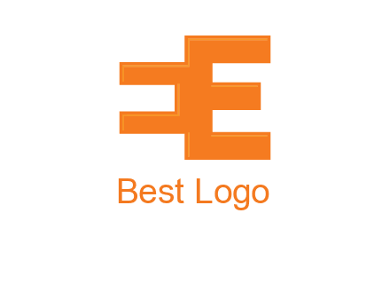 negative spacing letter E from letter E