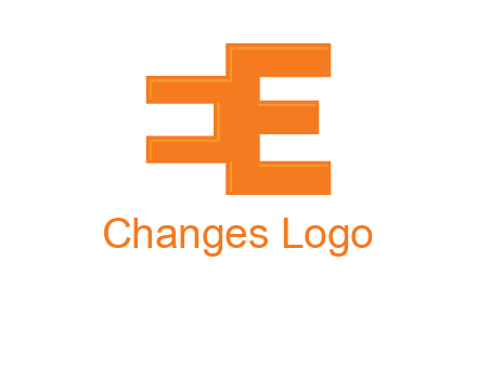negative spacing letter E from letter E